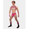 Barcode Berlin Chaussettes Gym Socks Noir-Rose fluo
